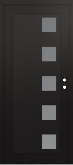 Diamond C5 36" x 80" black/white frosted Glass Panel black LHI