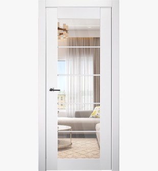 Smart Pro 5 Lite Clear Vetro Polar White Single Doors