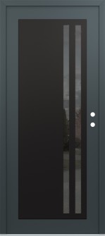 Diamond C6 36" x 80" anthracite/anthracite mirrored Glass Panel black LHI