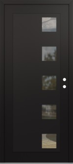 Diamond C5 36" x 80" black/black clear Glass Panel black LHI