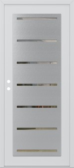 Diamond C11 36" x 80" white/white clear Glass Panel stainless steel RHI