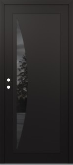 Diamond C13 36" x 80" black/black mirrored Glass Panel black RHI
