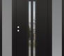 DIAMOND A8 68" X 80" BLACK/BLACK CLEAR GLASS PANEL BLACK LHI WITH 2 SIDELITES FROSTED GLASS