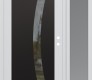Modern Steel Front Door Diamond C4 52" x 80" white/white clear Glass Panel black LHI with Sidelite frosted Glass