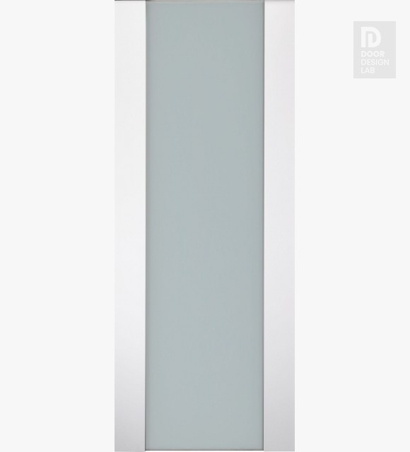 DOOR SLAB SMART PRO H3G VETRO POLAR WHITE 36" X 80" X 1 3/4" TEMPERED FROSTED GLASS