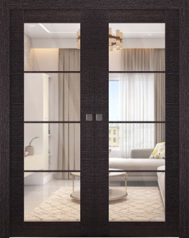 Avanti 4 Lite Clear Vetro Black Apricot Double