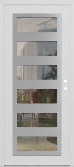 Diamond C9 36" x 80" white/white clear Glass Panel stainless steel LHI