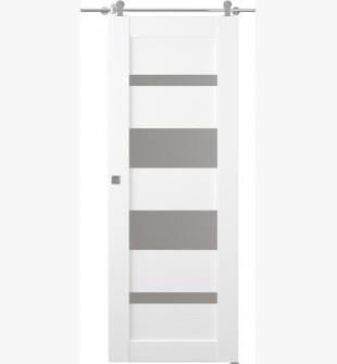 Mirella Vetro Bianco Noble Barn doors