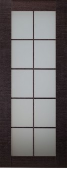 DOOR SLAB AVANTI 10 LITE VETRO BLACK APRICOT 36" X 80" X 1 3/4" TEMPERED FROSTED GLASS