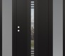 DIAMOND A5 68" X 80" BLACK/BLACK CLEAR GLASS PANEL BLACK LHI WITH 2 SIDELITES FROSTED GLASS