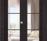 Avanti 5 Lite Clear Vetro Black Apricot Modern Interior Bifold Doors by Belldinni