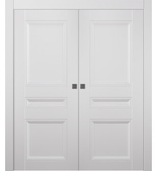 Oxford Duo 07 2R Snow White Double pocket doors