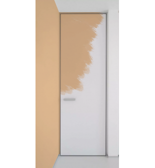Primed Door Example For Painting In Beige Frameless