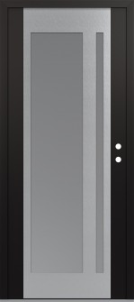 Diamond C15 36" x 80" black/white frosted Glass Panel stainless steel LHI