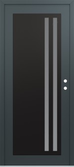 Diamond C6 36" x 80" anthracite/anthracite frosted Glass Panel black LHI