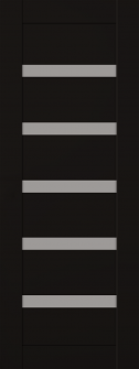 RTA DOOR SLAB LEORA VETRO BLACK MATTE 32" X 84" X 1 3/4" FROSTED GLASS