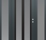 Modern Steel Front Door Diamond C14 60" x 80" anthracite/anthracite frosted Glass Panel black LHI with 2 Sidelites frosted Glass