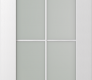 Modern Interior DOOR SLAB PALLADIO 8 LITE VETRO BIANCO NOBLE 36" X 84" X 1 9/16" TEMPERED FROSTED GLASS