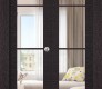 Avanti 4 Lite Clear Vetro Black Apricot Modern Interior Bifold Doors by Belldinni