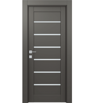 Alba Gray Matte Hinged doors