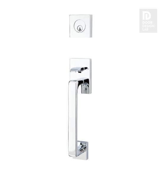 EMTEK BADEN SINGLE CYLINDER KEYD 4820 POLISHED CHROME for Steel Front Doors