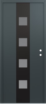 DIAMOND A12 36" X 80" ANTHRACITE/ANTHRACITE FROSTED GLASS PANEL BLACK LHI