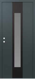 DIAMOND A1 36" X 80" ANTHRACITE/ANTHRACITE FROSTED GLASS PANEL BLACK RHI