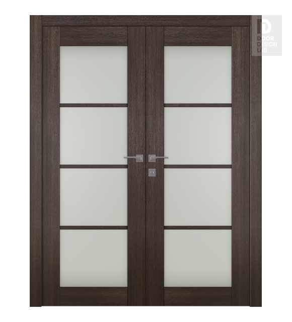 Avon 4 Lite Vetro Veralinga Oak Double doors
