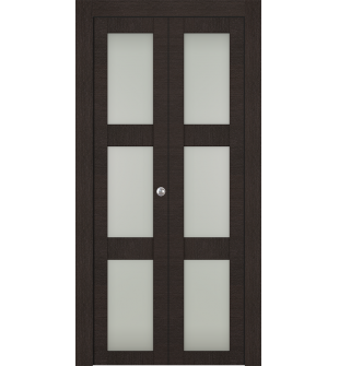Avanti 3 Lite Vetro Black Apricot Bi-folding doors