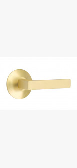 EMTEK DUMONT LEVER WITH MODERN ROSETTE PRIVACY LH SATIN BRASS (US4) 5207