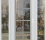 Modern Steel Front Door Diamond C16 60" x 80" white/white clear Glass Panel stainless steel LHI with 2 Sidelites clear Glass