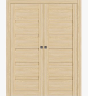 Louver Loire Ash Double pocket doors