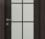 Avanti 8 Lite Vetro Black Apricot Modern Interior Door by Belldinni