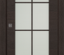 Avanti 8 Lite Vetro Black Apricot Modern Interior Pocket Door by Belldinni