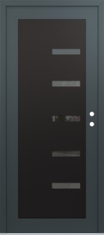 Diamond C8 36" x 80" anthracite/anthracite mirrored Glass Panel black LHI