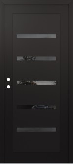 Diamond C7 36" x 80" black/black mirrored Glass Panel black RHI