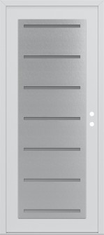 Diamond C11 36" x 80" white/white frosted Glass Panel stainless steel LHI