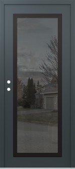 Diamond C1 36" x 80" anthracite/anthracite mirrored Glass Panel black RHI