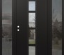 DIAMOND A10 60" X 80" BLACK/BLACK CLEAR GLASS PANEL BLACK LHI WITH 2 SIDELITES MIRRORED GLASS