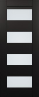DOOR SLAB DELLA VETRO BLACK MATTE 32" X 84" X 1 3/4" FROSTED GLASS