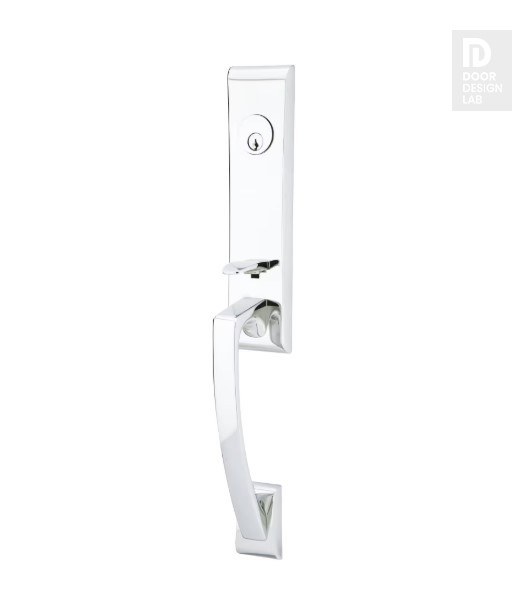 EMTEK APOLLO SINGLE CYLINDER KEYD 4815 POLISHED CHROME for Steel Front Doors