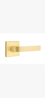 EMTEK BRESLIN LEVER WITH SQUARE ROSETTE DUMMY SATIN BRASS (US4) 5050