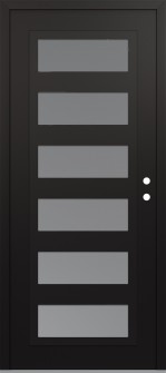 Diamond C9 36" x 80" black/white frosted Glass Panel black LHI