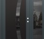 Modern Steel Front Door Diamond C4 48" x 80" anthracite/anthracite mirrored Glass Panel black LHI with Sidelite mirrored Glass