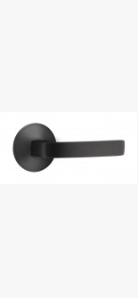 EMTEK BRESLIN LEVER WITH MODERN ROSETTE PRIVACY RH FLAT BLACK (US19) 5207