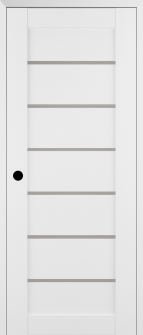 RTA RIGHT HAND PREHUNG CONCEALED DOOR SLAB ALBA BIANCO NOBLE 18" X 80" X 1 9/16"