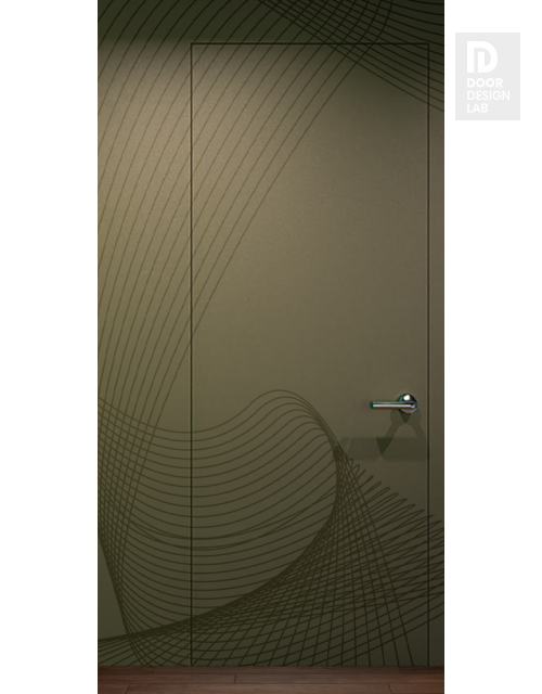 DOOR SLAB EXAMPLE FLUSH LVL PRIMED DOOR FOR WALLPAPERING WITH FLORAL DESIGN 36" X 108" X 1 3/4"