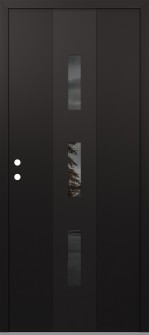 DIAMOND A7 36" X 80" BLACK/BLACK MIRRORED GLASS PANEL BLACK RHI