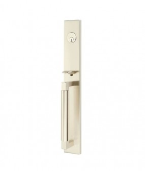 EMTEK HERCULES SMOOTH FULL LENGTH SINGLE CYLINDER KEYD 4216 SATIN NICKEL US15