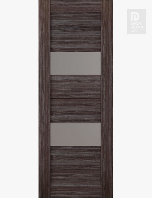 DOOR SLAB BERTA VETRO GRAY OAK 24" X 80" X 1 9/16" FROSTED GLASS